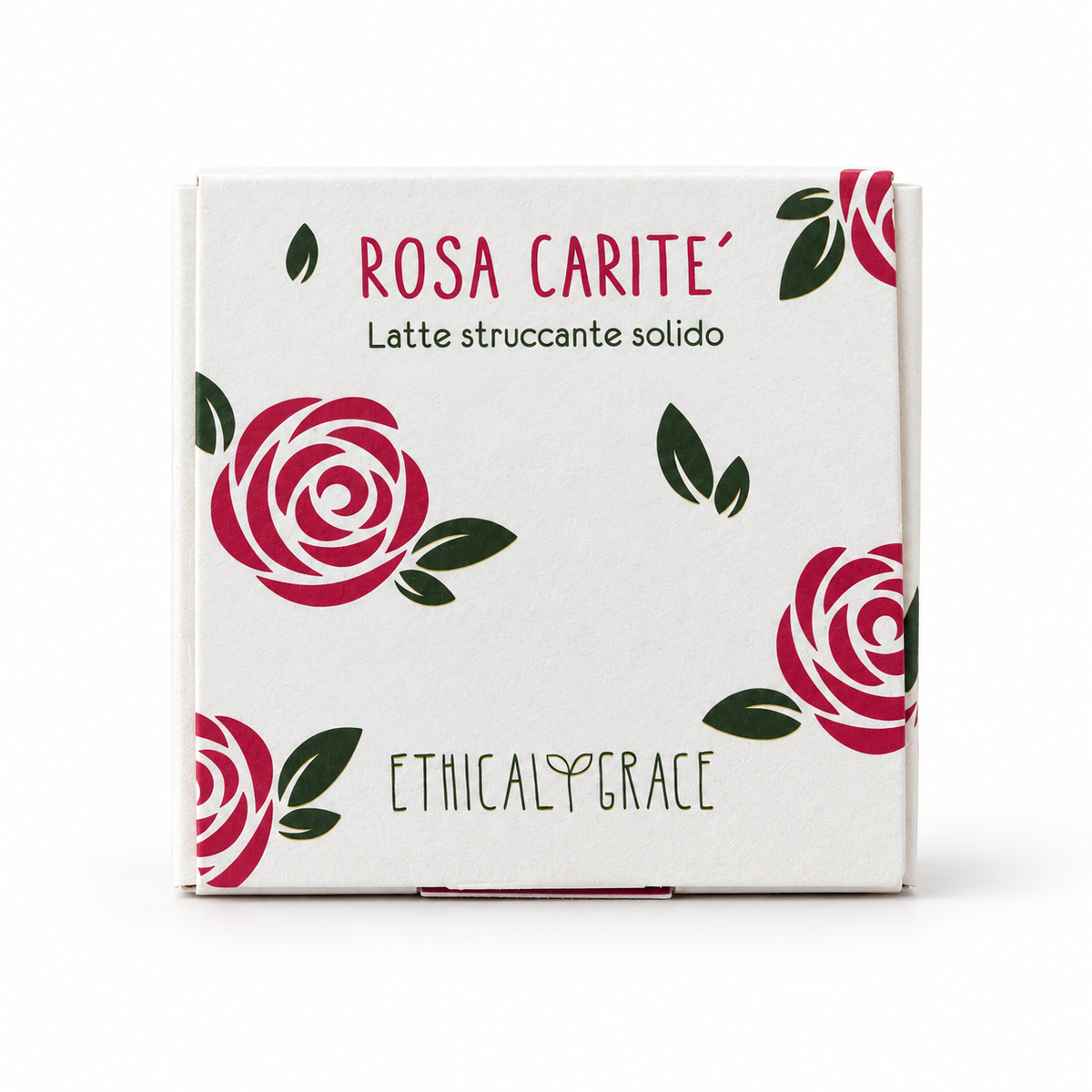Rosa Carité latte struccante solido Ethical Grace nella confezione originale